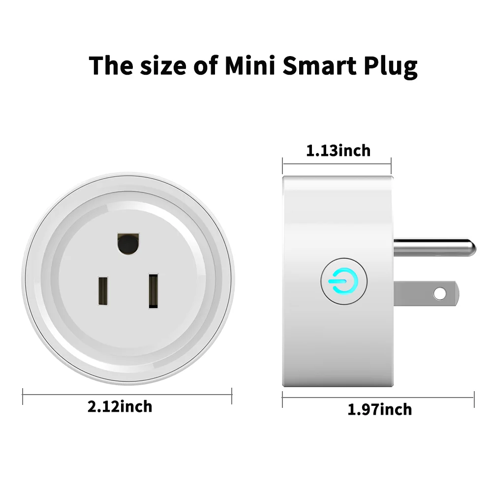 Smart home mini Socket WiFi Outlet 10A Socket Compatible with energy monitoring