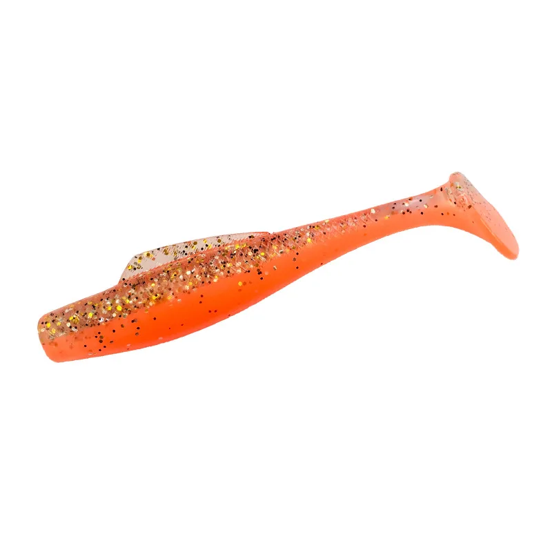 6 PCS/Bag Hot Sale New Arrival 8cm/4.8g Luminous Colorful Pike Bass Fishing Lure t Tail Plastic Soft  Soft Plastic Tpe Lure