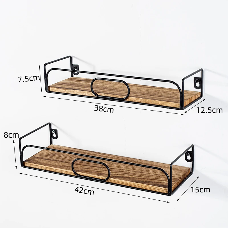 Bathroom Hair Care Tool Storage Rack Organizer Blow Dryer Holder Shelf Wall Mounted Hair Dryer Holder by Walnut Wood