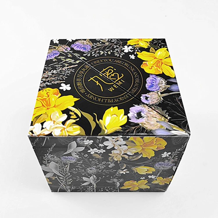 Luxury Multicolored Uv Glaze Custom Printed Double Door Cosmetic Perfume Gift Box With EVA Interior