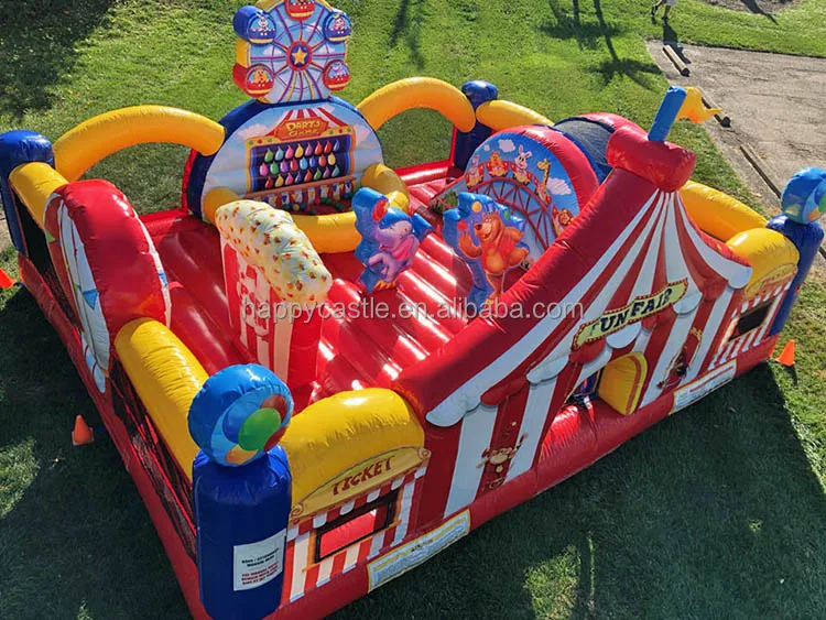 Commercial grade carnival theme inflatable indoor outdoor playground inflatable fun city for kids