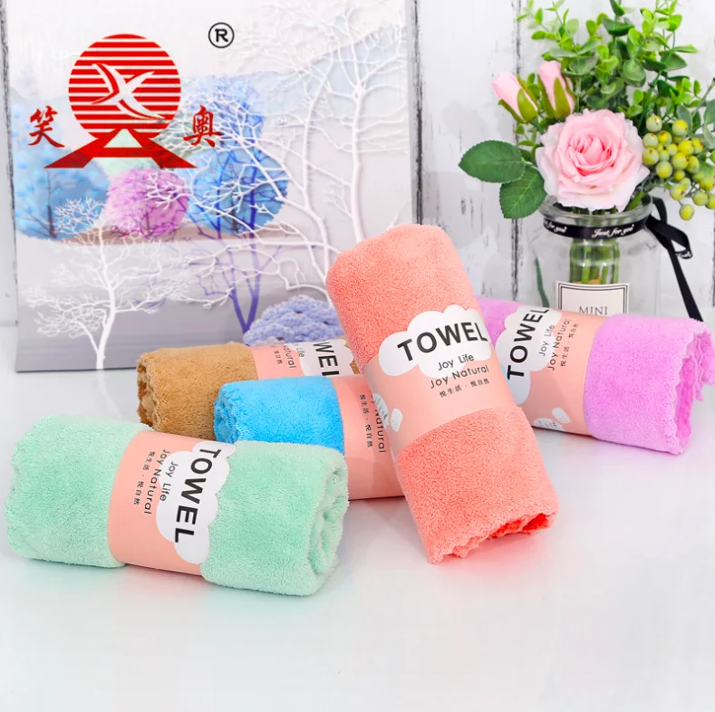 XIAOAO Wholesale 35*75cm absorbent soft thick coral fleece adult face towel
