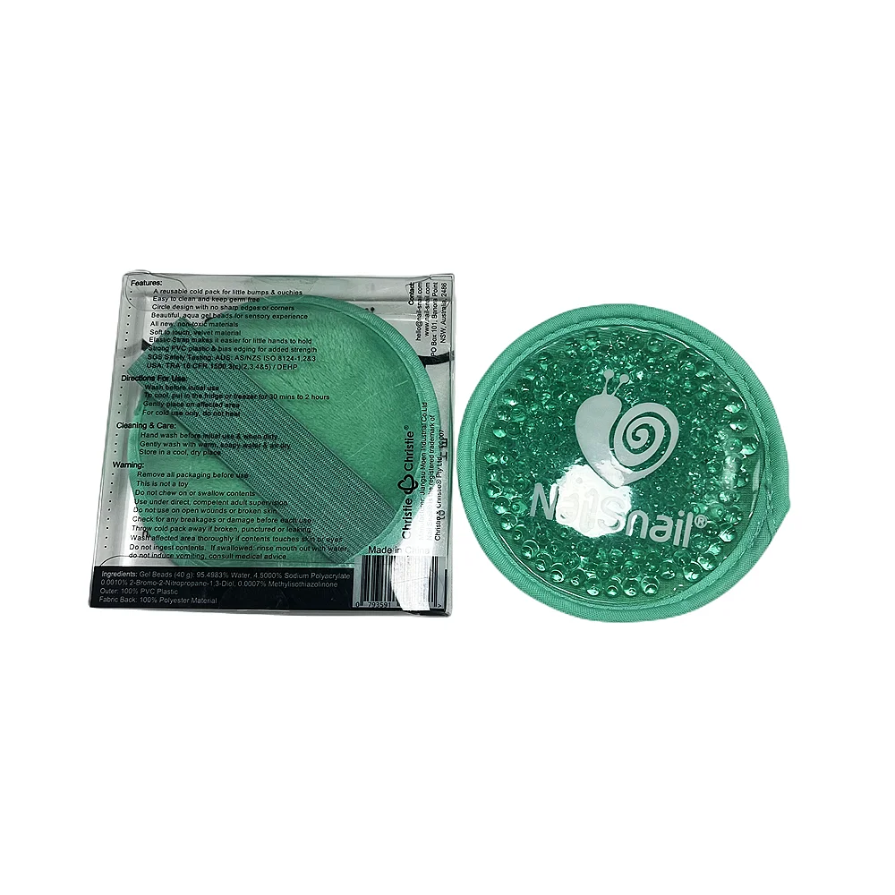 Customized Round ice gel beads hot cold pack therapy for medical health sweling pain relief