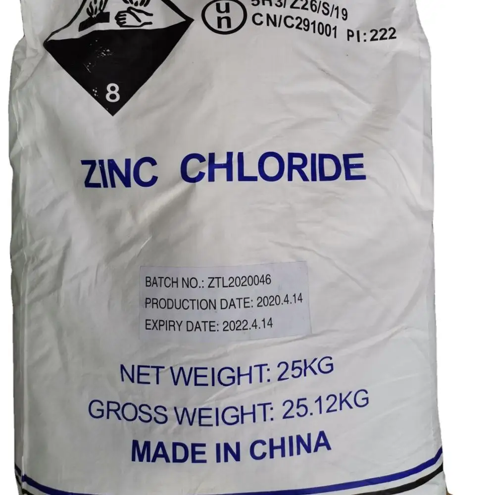 factory price battery grade Zinc Chloride Cas No:7646-85-7
