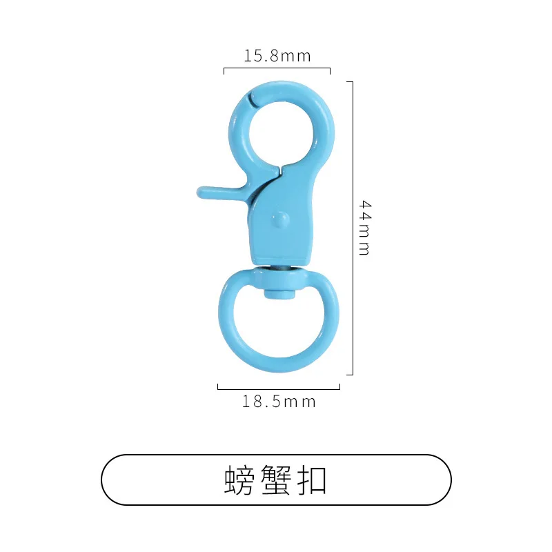 GC220850 Colorful Hobbyworker Keychain Hooks With Key Rings for Jewelry Making DIY Crafts Lobster Clasp for Keychain DIY
