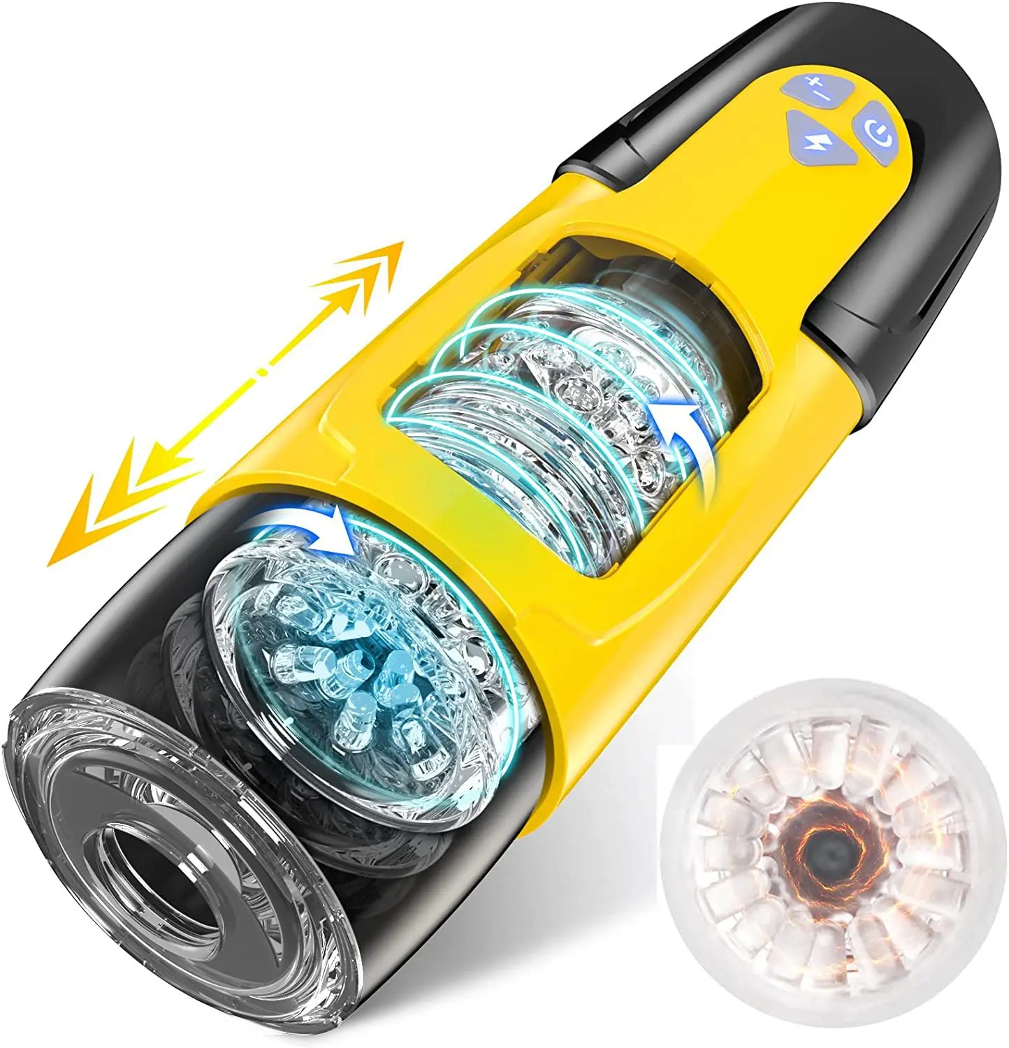 hot selling Telescopic Artificial Vagina Masturbator Men Masturbation Sex Toys  Penis Massager penis trainer For Man