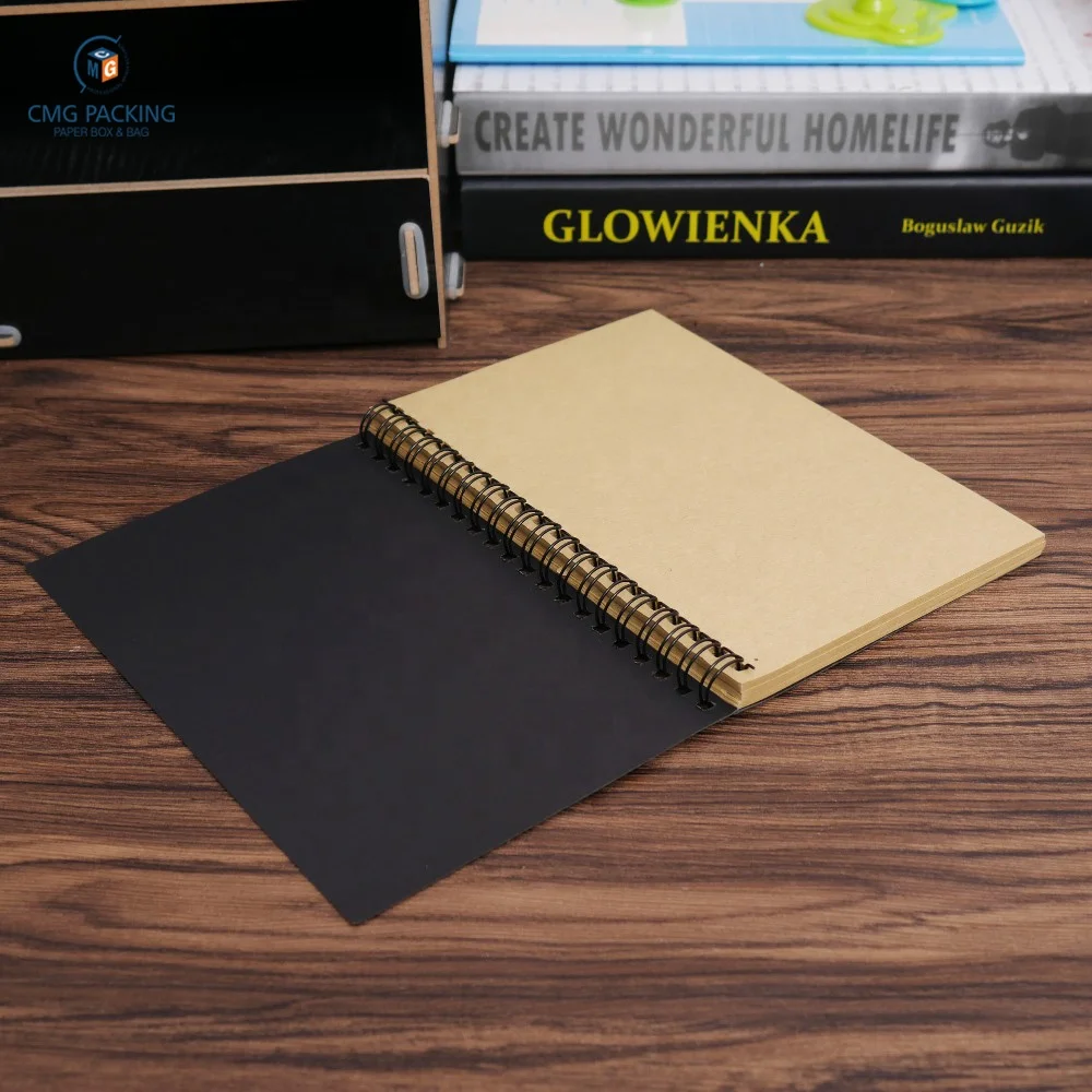 Sketchbook Diary for Drawing Painting Graffiti Soft Cover Black Paper Sketch Book Memo Pad Notebook Office School Supplies Gift