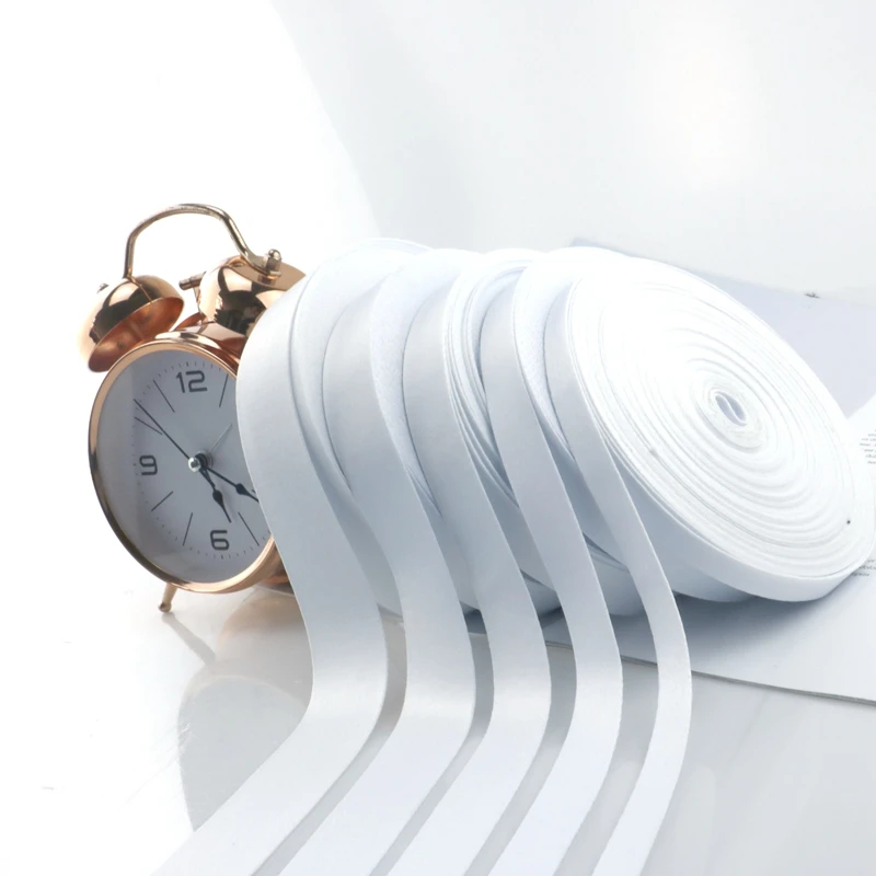 Promotional Custom Printable Plain Ribbon Roll White Blank Thick Polyester Strap Webbing For Lanyard