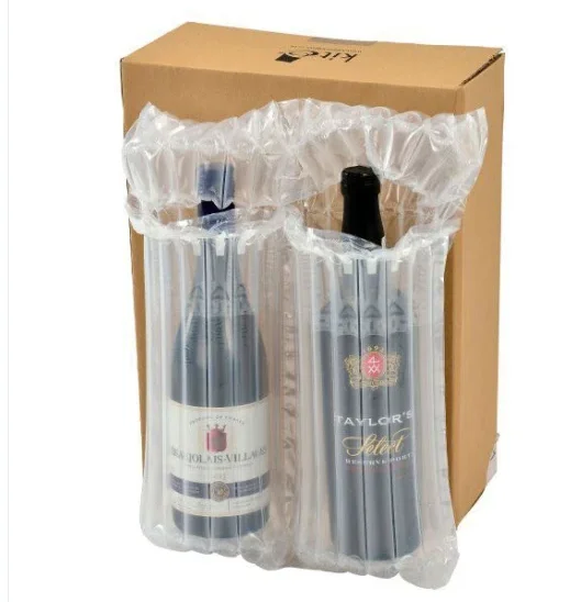 New Transparent Plastic Packing Fruit Milk Powder Bubble Inflatable Post Air Column Bags for Protective Shipping Wine Bottles