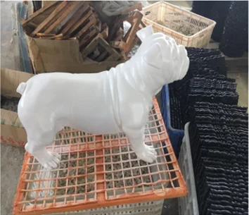 Wholesale Bulldog dog model display clothes dog mannequin fiberglass dog mannequin Custom animal model prop
