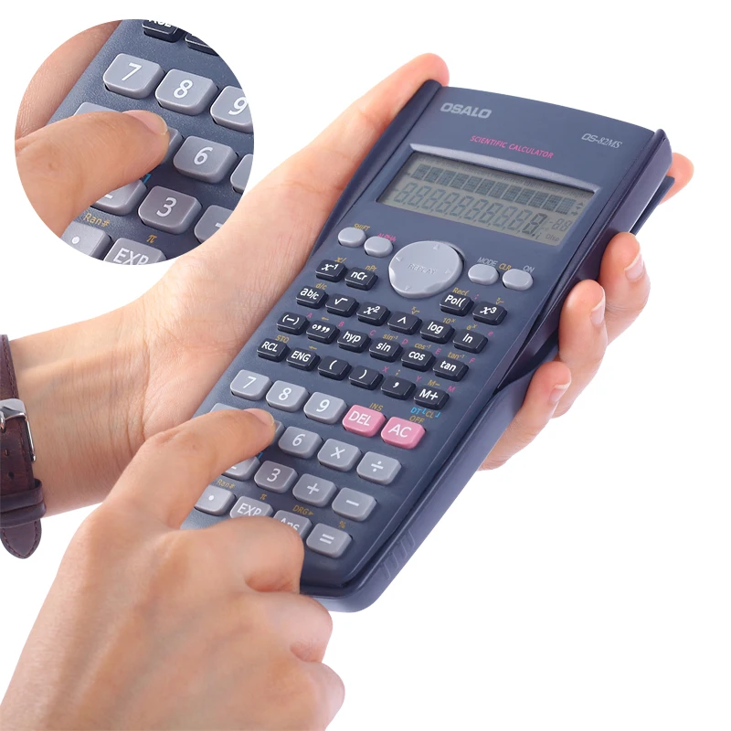 High Quality OS-82MS Scientific Function Calculator With Two Way Power Portable Scientific Calculator for School Examination