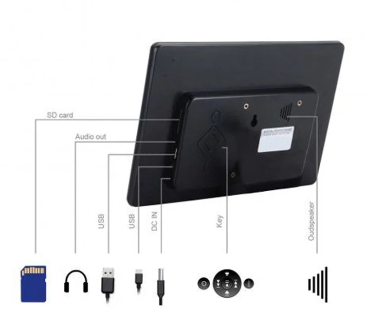  HD облачная цифровая фоторамка с видеовходом Bluetooth Wifi китайские часы Android USB акриловая OEM карта