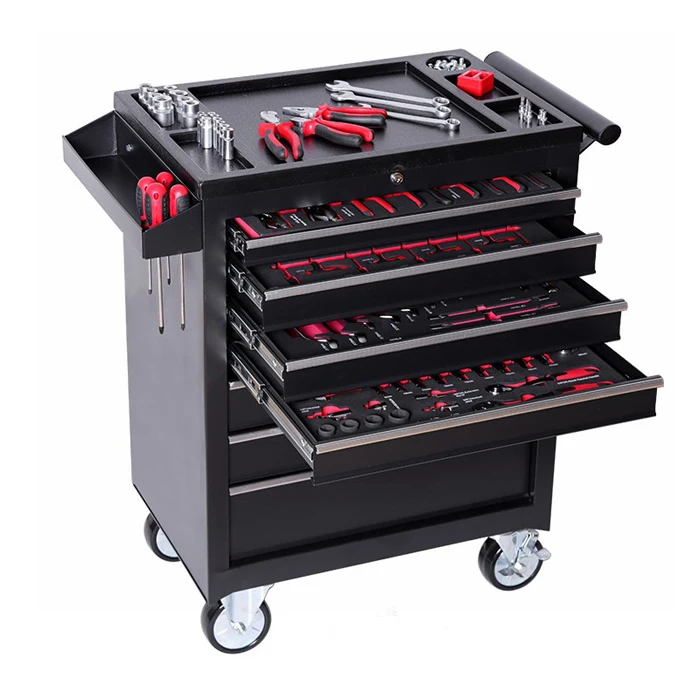 Garage Storage Tool Roller Cabinet Trolley Workbench Metal Tool Trolley Box Mechanical Tool Cart