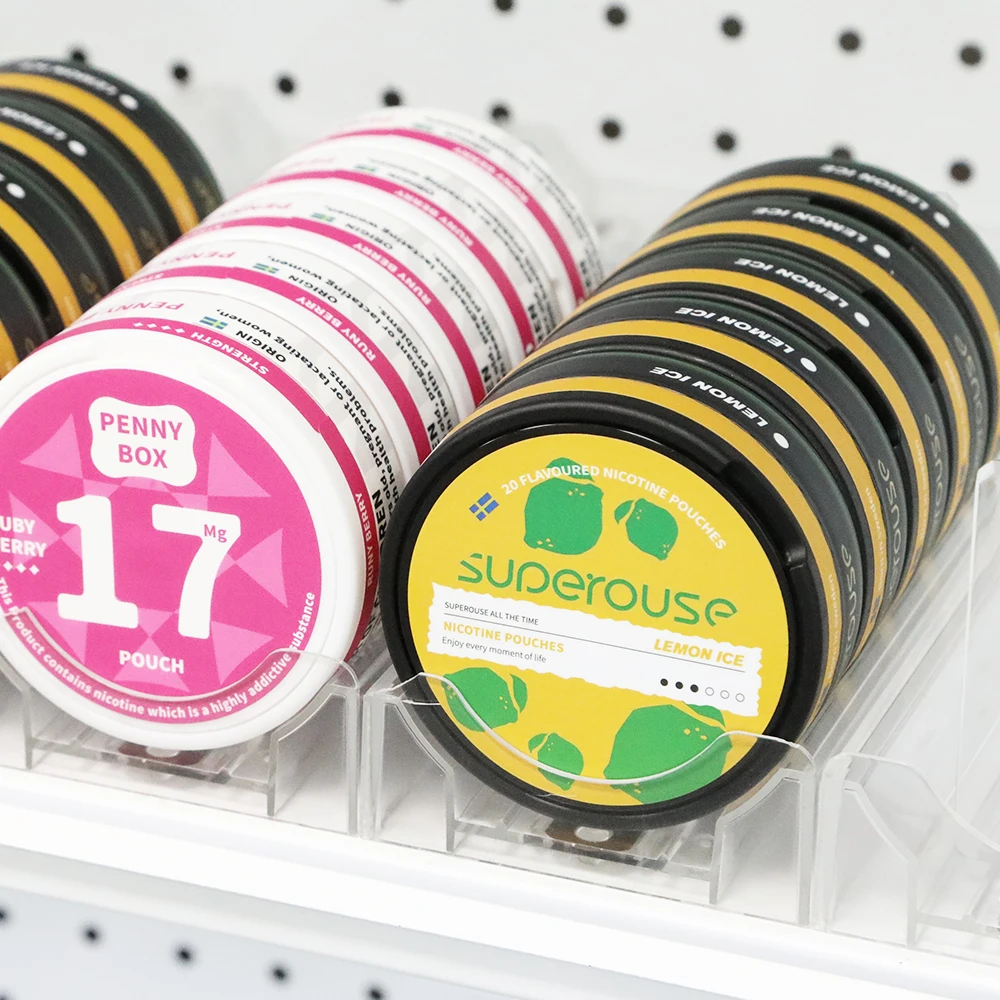 Hot Selling Smoke tobacco Pusher Circular Chewing gum Aluminum Nicotine Pouches Lip Round cigarette box Snus Pusher