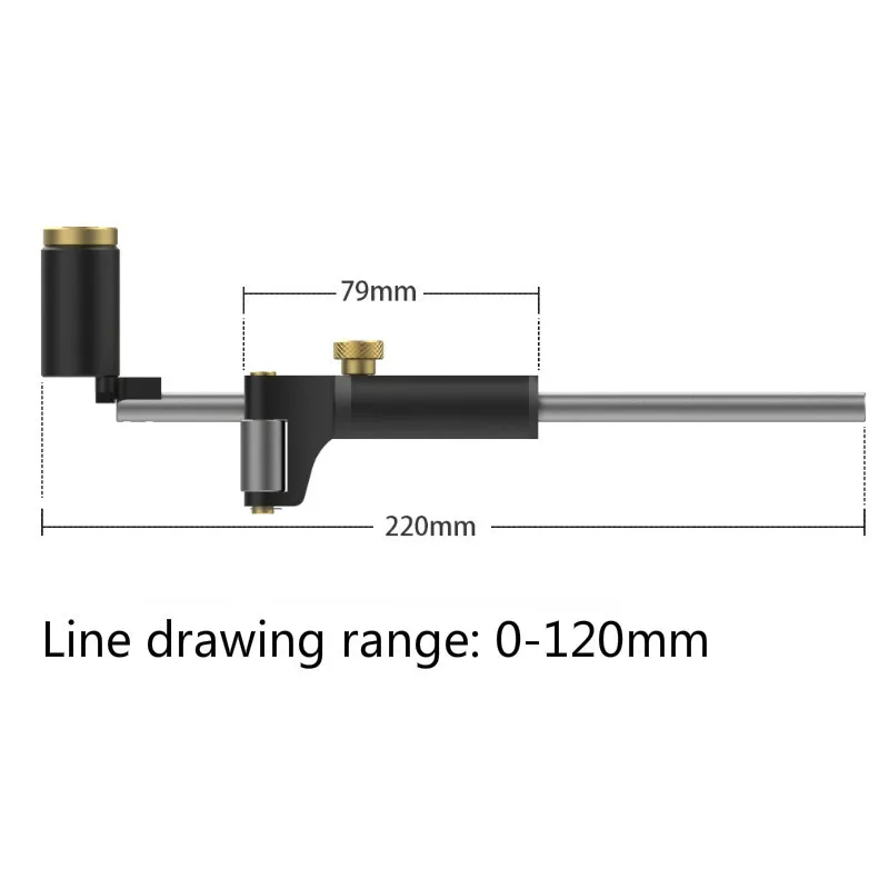 Woodworking Marking Gauge Carpenter Fine-tuning Parallel Drawing Line Ruler Automatic Line Drawing Tool Diy and Other Hand Tool