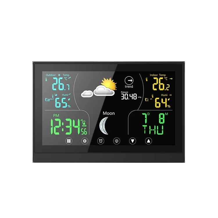 Accurate Wireless Weather Station Touch Screen Digital Forecast Weather Forecast Clock