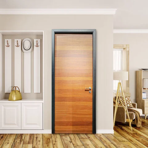 Popular Custom Modern High Quality Solid Walnut Flash Panel Door With Hardware