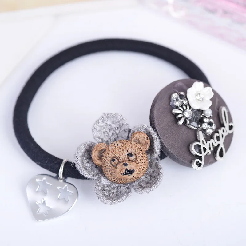 Мультяшная тиара, резинка для волос, простая однотонная Милая резинка для волос