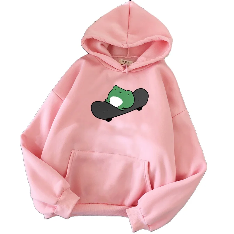 2021 hot Sale In Stock Frog Skateboards Fleece Long Sleeve Oversized Printing Sweater Custom Hoodies For Unisex