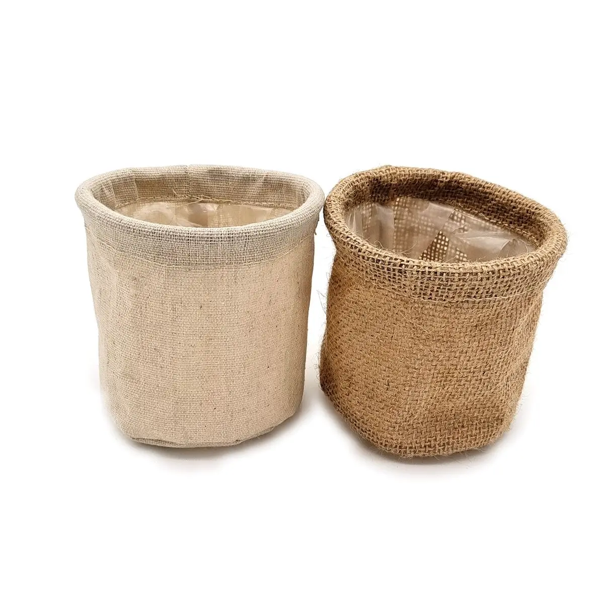 Yulin Jiafu Jute Woven Storage Basket Hemp Rope Flower Pot mini cotton jute planter small jute plant pot