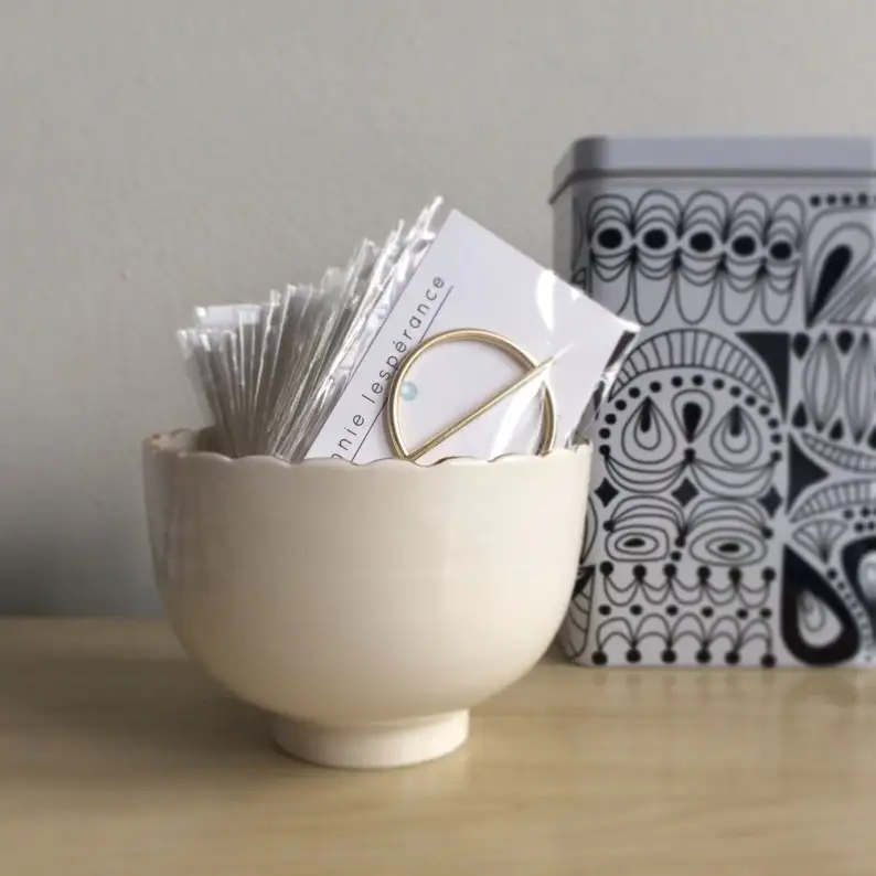 Simple Metal Hair Pins Geometric Round Barrette Minimalist Style Daily Accessories Hair Pin Clip