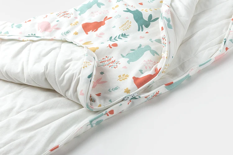 Новое поступление, 100% хлопковые стеганые спальные мешки SD004 для малышей, зимний детский спальный мешок без рукавов на молнии