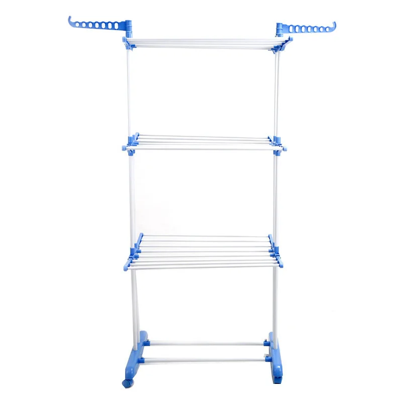 Winged Foldable 3 Layers Clotheslines Stand Drying Rack Laundry 3.8kg Towel