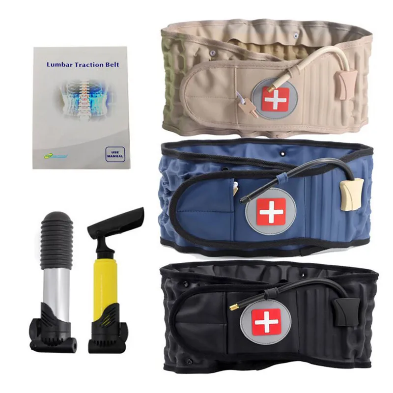 Spinal Decompression Back Belt Waist Support Brace Lumbar Air Traction Belt