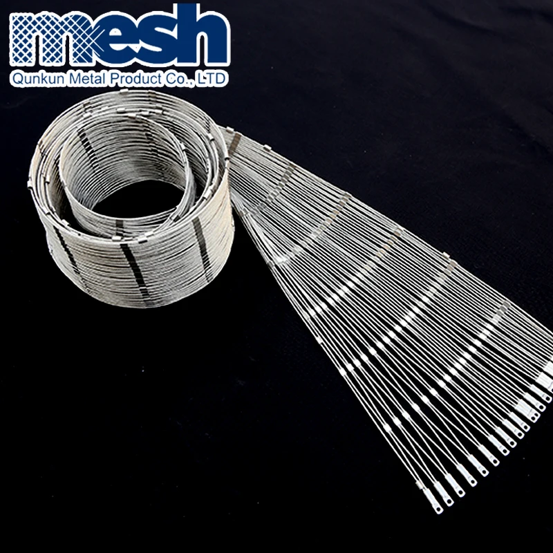 Ferrule Type rope mesh Zoological enclosure Stainless steel wire rope zoo fencing mesh
