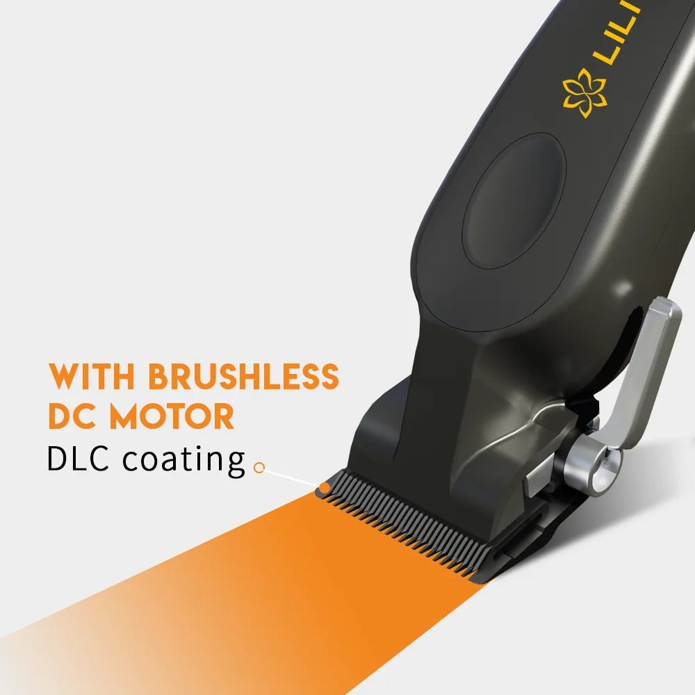 LILIPRO L51M51 Professional Hair Clippers BLDC Motor Cordless Barber Hair Cutting Kit Clippers Blades with Charging Base