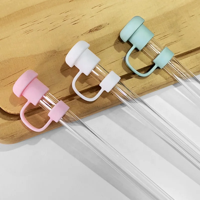 2024 New Products Food-grade Charm Silicone Straw topper Boot Soft Eco-friendly Mushroom Silicone Dust-proof Straw Cover Topper