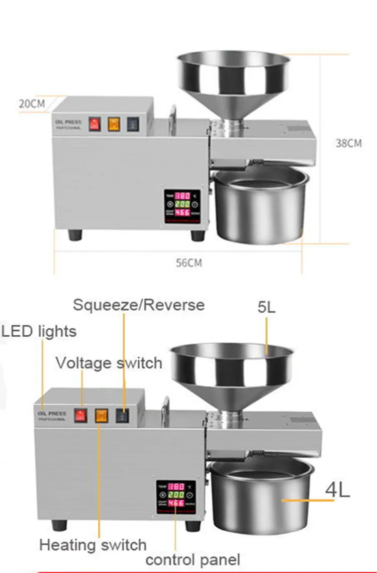 Automatic Mini Sunflower Seeds Peanut Oil Press Extraction Machine/ Oil Process Machine Oil Pressers