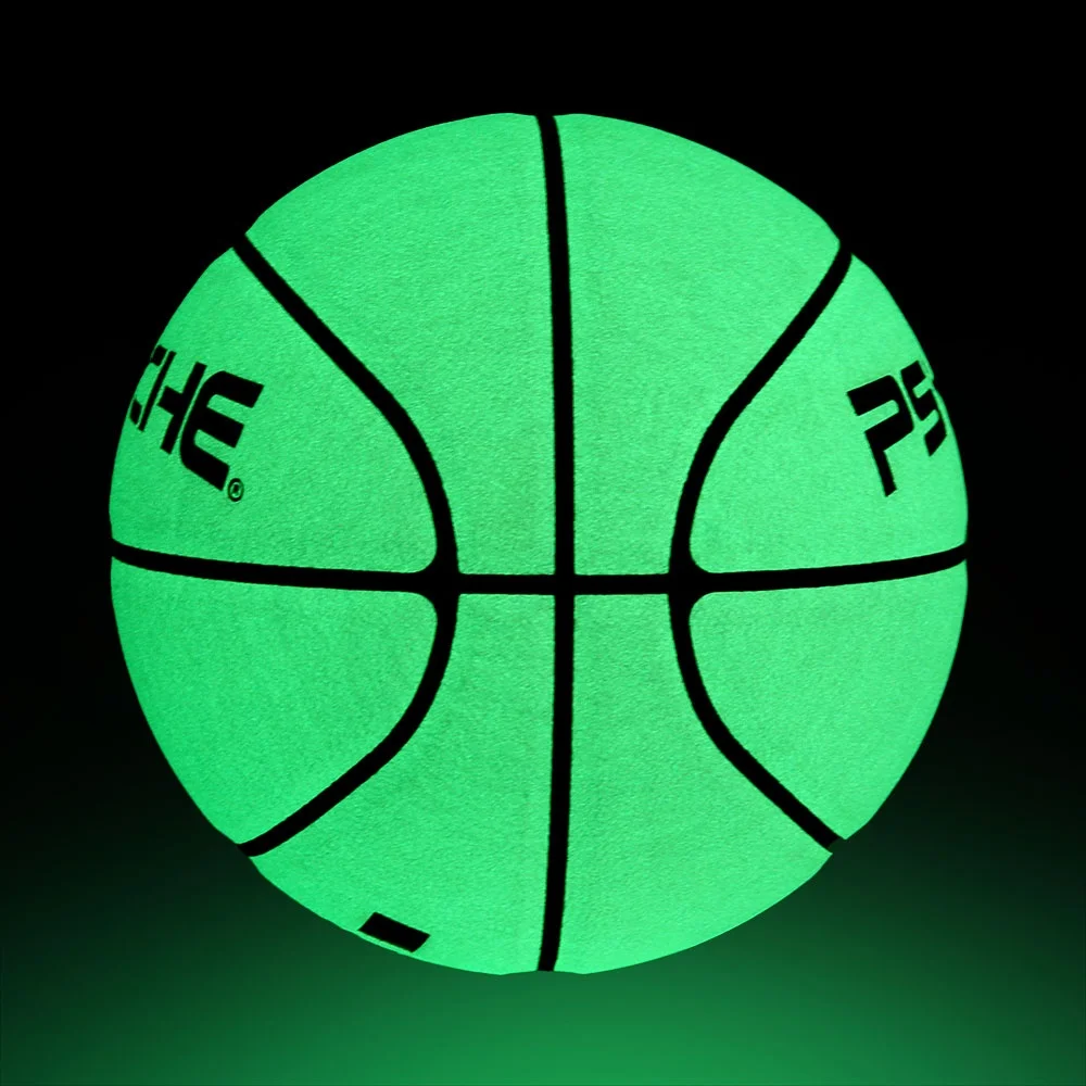 PSYCHE Glow in the Dark Custom Basketball Balls Luminous Basketballs Size 7 Leather Men Basketball