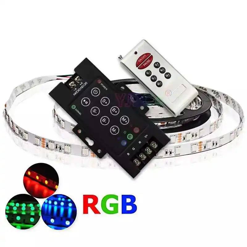 CE&ROHS Approval Wireless RF LED Controller 30A DC 12V RGB Remote 8 Key for 5050 RGB LED Strip Light