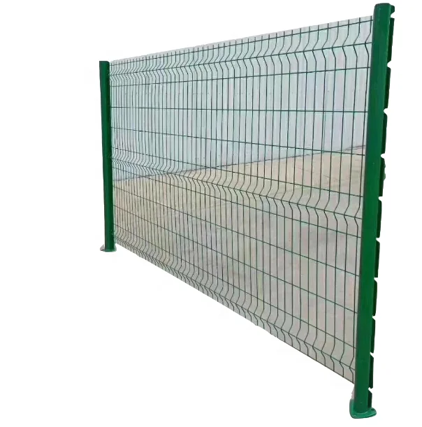 Welded wire mesh fence panel 3D triangle bending fence
