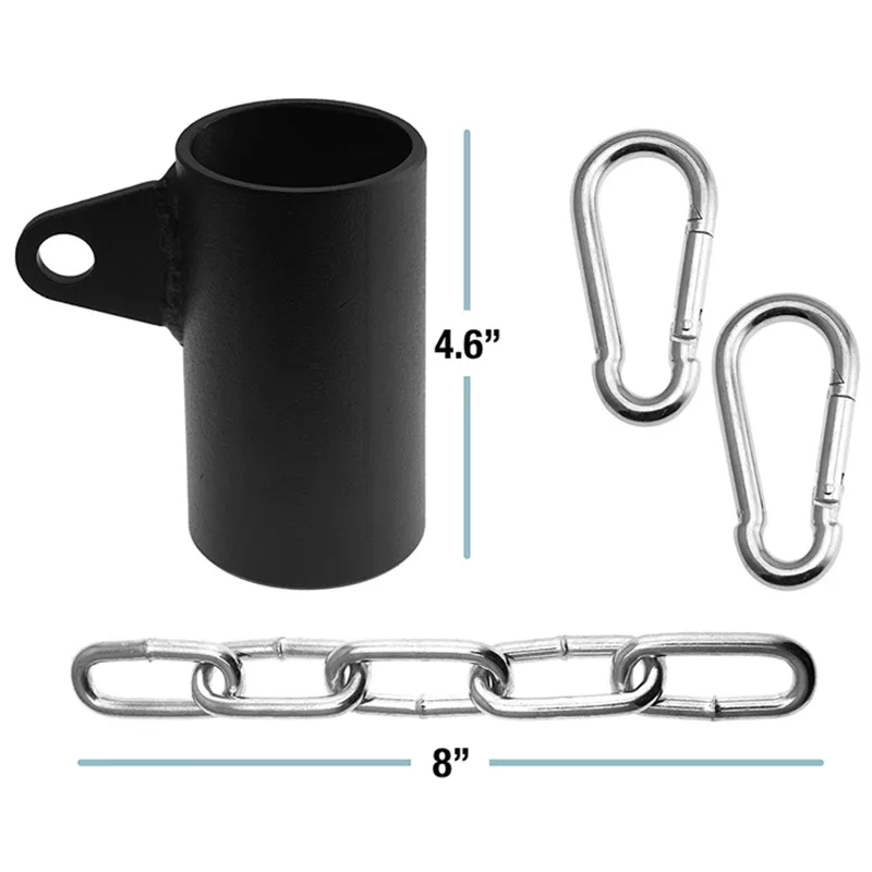 T-Bar Row Platform with Chain,Eyelet Landmine Attachment Fits  Bar Full 360 degree Swivel Ideal for Bent Over Exercises