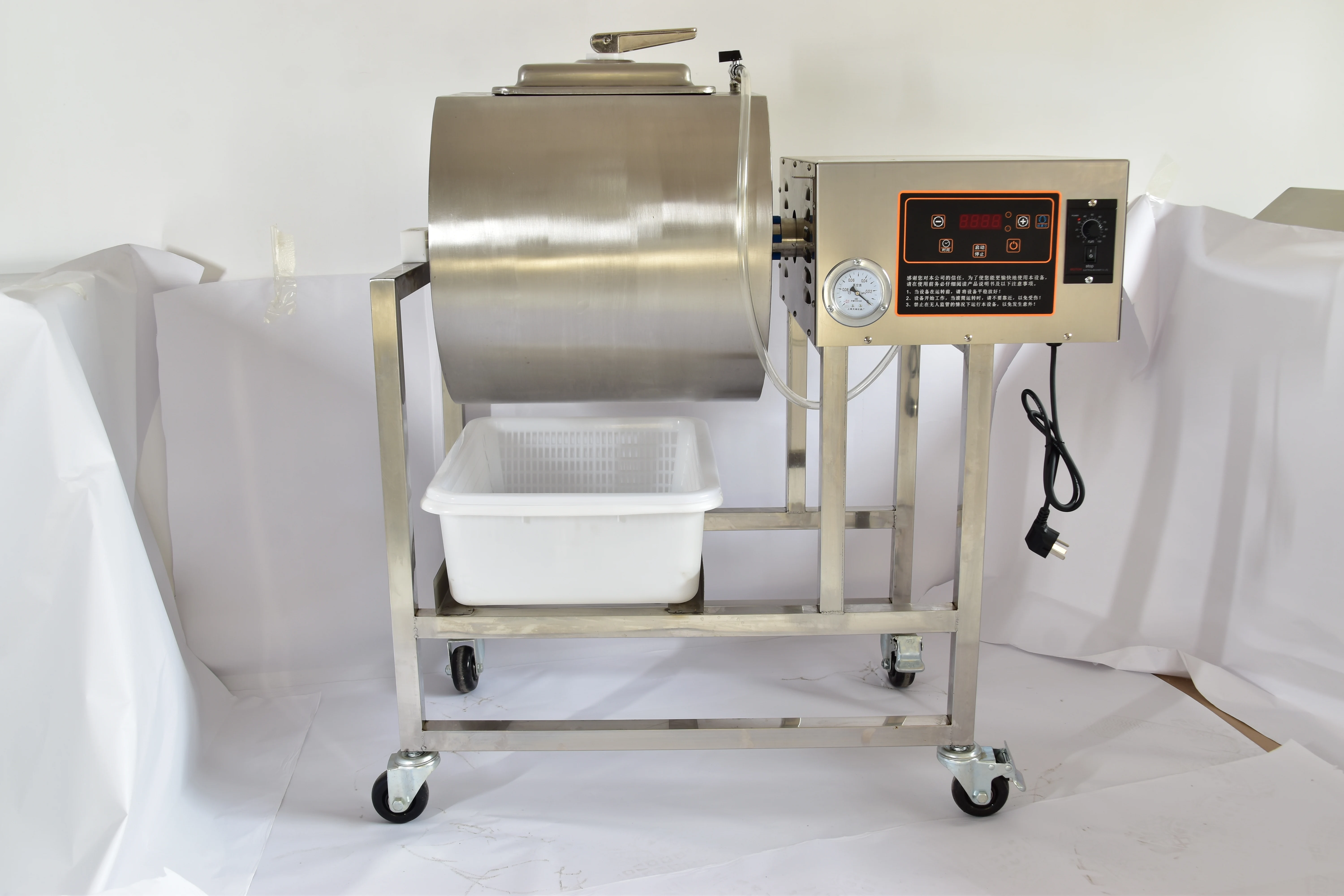 50KG instant marinade stainless steel tumbler marinade container quick marinade /food marinade /chicken Marinator