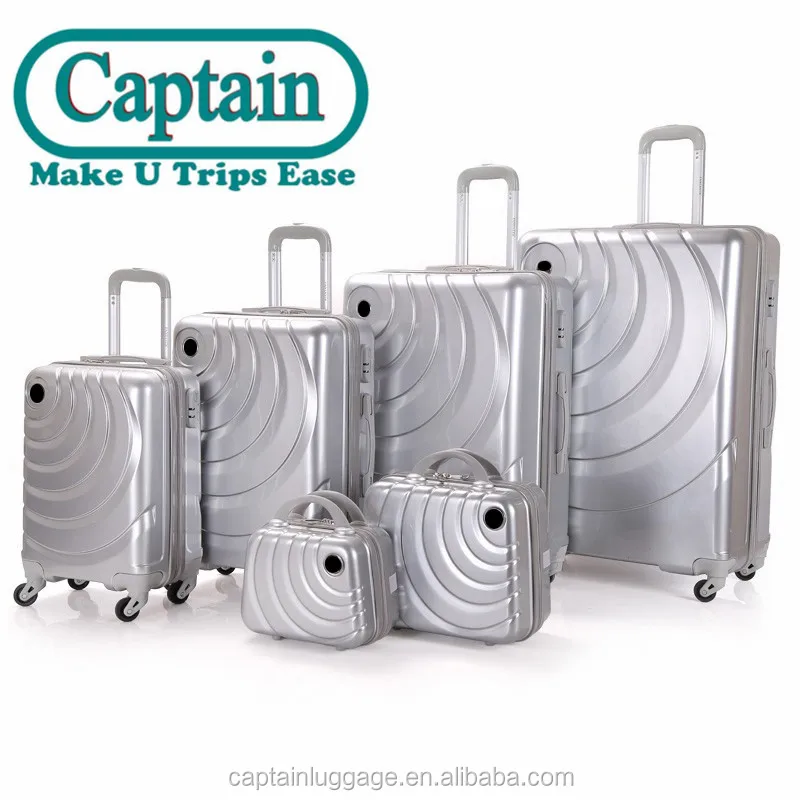 6 PCS Sets Carry On Plastic Suitcases Custom Personalized Trolley Luggage Sets