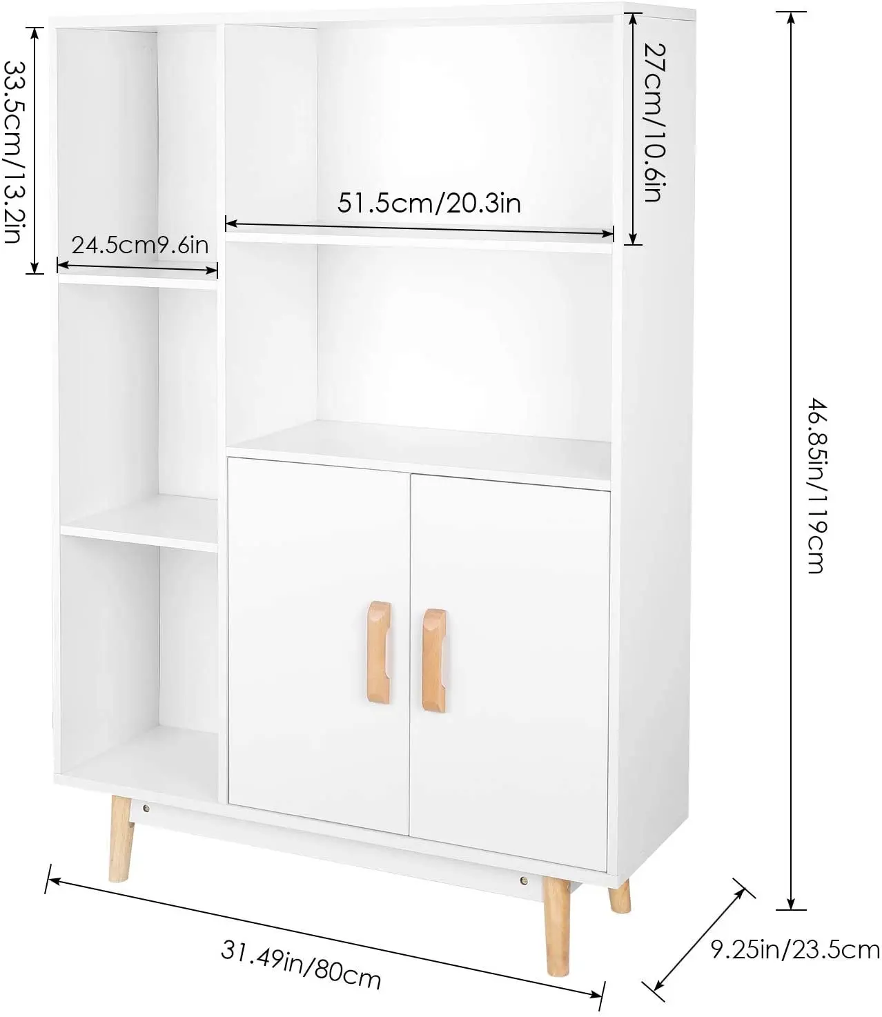 Nordic bookshelf simple modern home living room storage locker students floor combination bookshelf