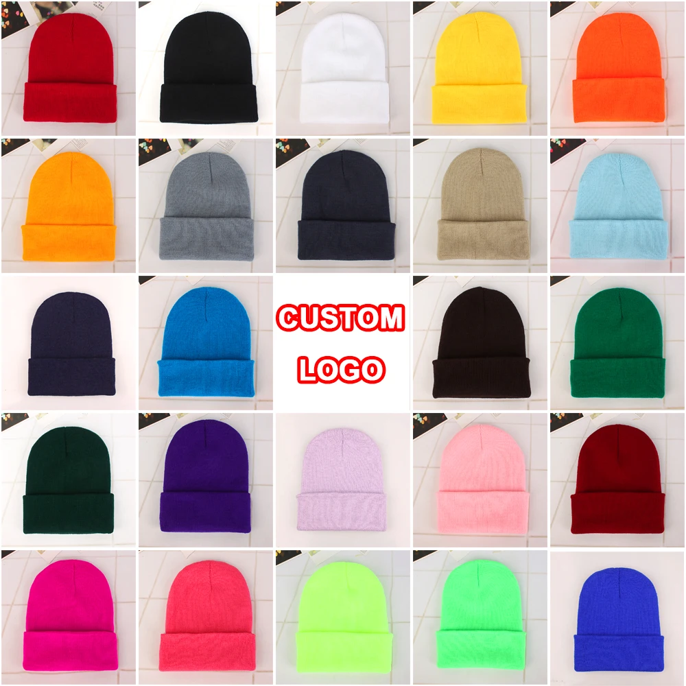 wholesale Designer Custom logo Embroidery knitted black Pink Bandit Balaclava beanie womens Winter Hat cap for men kids