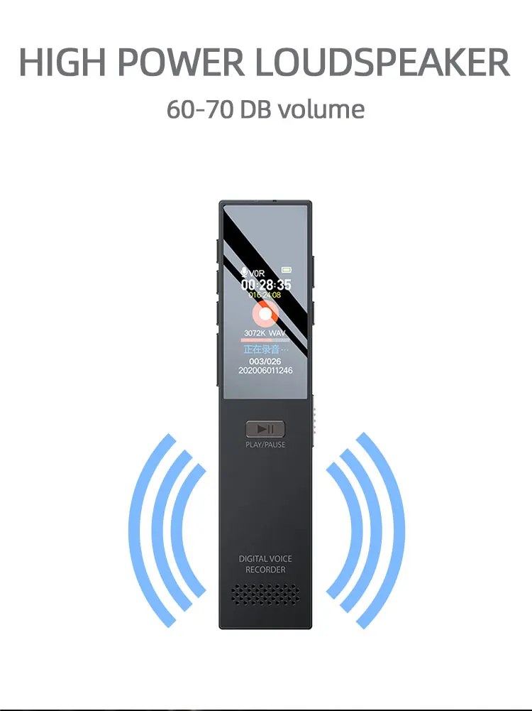 portable recording pen Digital Sound Audio Dictaphone Voice Activated Recording Device With Playback