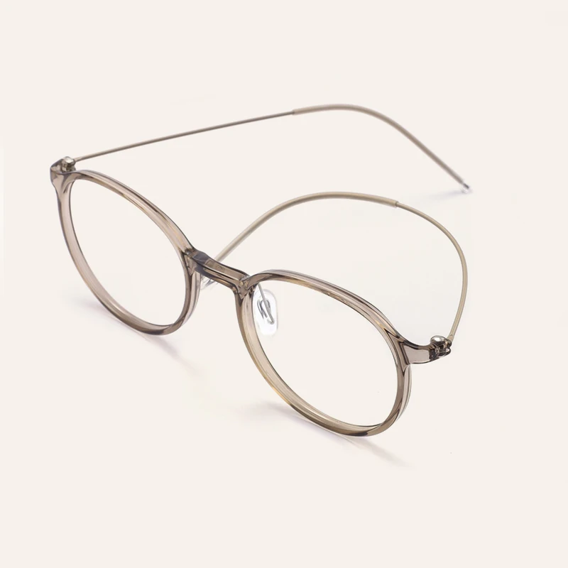 High Quality Super Elastic Temples Round Eye Glasses Hot Sale Colors TR90 Titanium Frame Eyewear