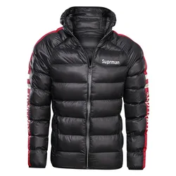 Custom logo mens sport wear men coats and jackets mens winter nylon puffer jacket with hood