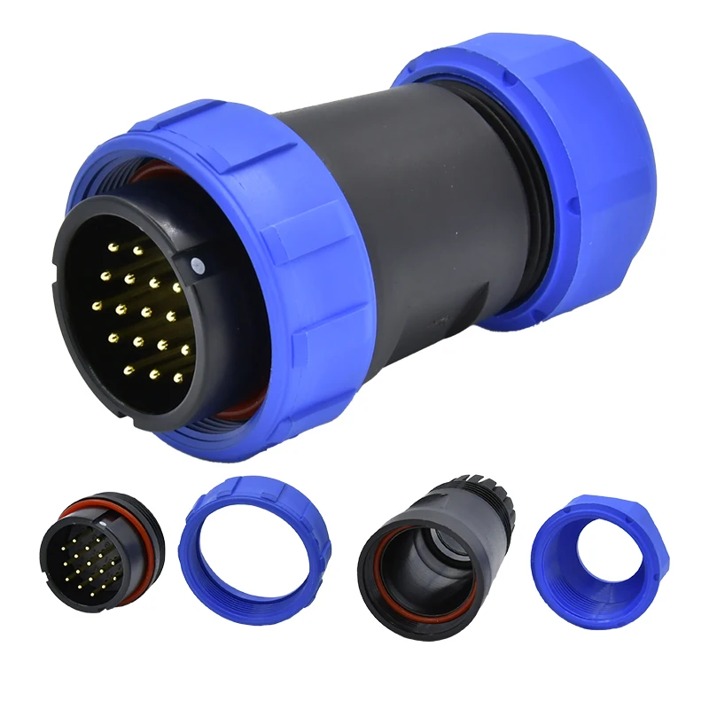 SP Series Connector SP29 1 2 3 4  6 7 9 10 10B 16 17 20 24 26 Pins IP67 IP68 Waterproof Cable circular connector