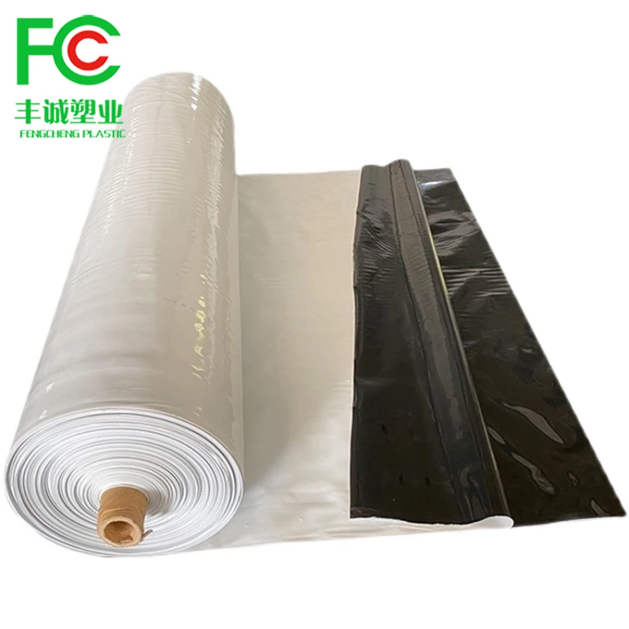 Agricultural greenhouse 12m 250micron premium silo sheeting white/black panda film for mushroom
