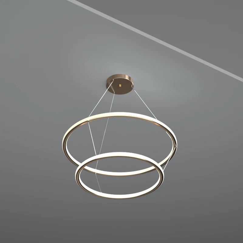 Round Square Shape hotel bar cafe decorative modern style indoor chandelier hanging pendant lamp led ceiling light