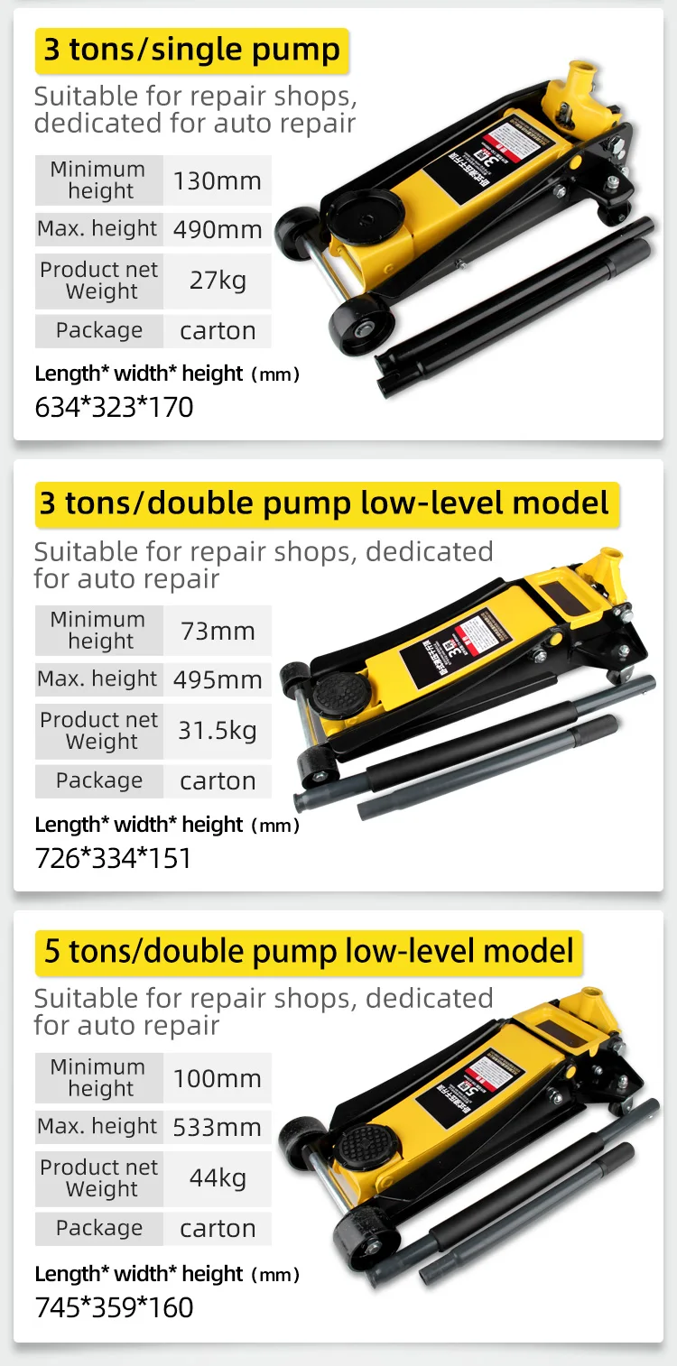 5 Ton Low Profile Trolley Jack Hydraulic Floor Jack For Sale