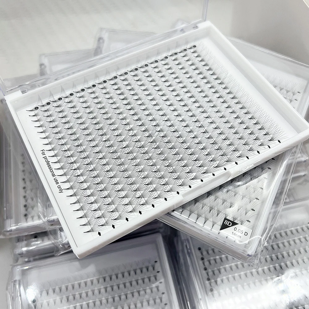 pointy base 320 premade volume fans mixed lengths 9-16mm pro made fans eyelash extensions pre made promade lash extension fans