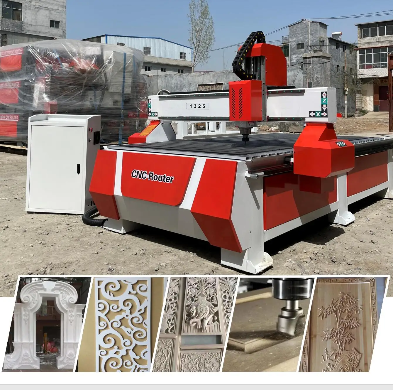 CNC woodworking router machine 4 axis wood router for  wood acrylic boat body mould