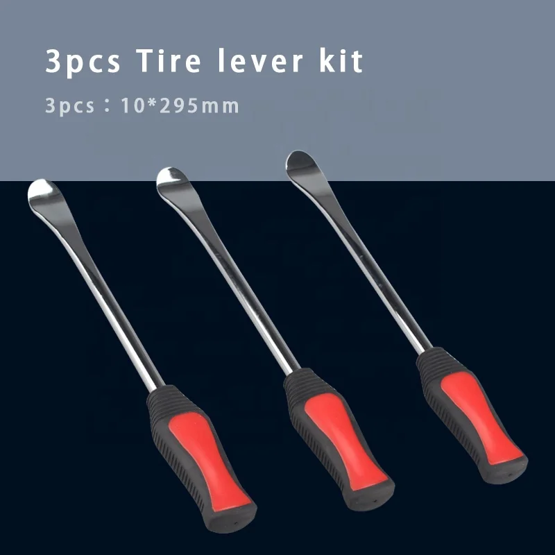 14.5 Inch Long Tire Spoon Levers Repair Iron Tool Kit with Rim Protector for Auto Bicycle Motorcycle